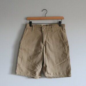 Carhartt Men's Sz 30 Tan Rugged Work Wear Khaki Pocket Shorts